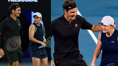 Roger Federer and Ash Barty create viral Australian Open moment ...