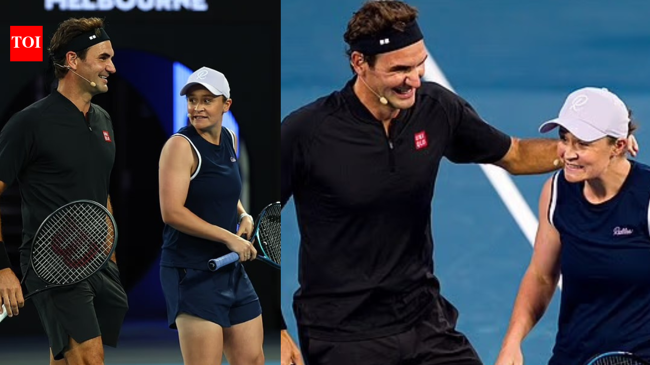 Roger Federer and Ash Barty create viral Australian Open moment after funny confusion over her daughter’s name