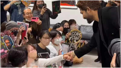 Allu Arjun's Japanese fan bursts into tears as the superstar recognizes her at the 'Pushpa 2' Tokyo event - Watch