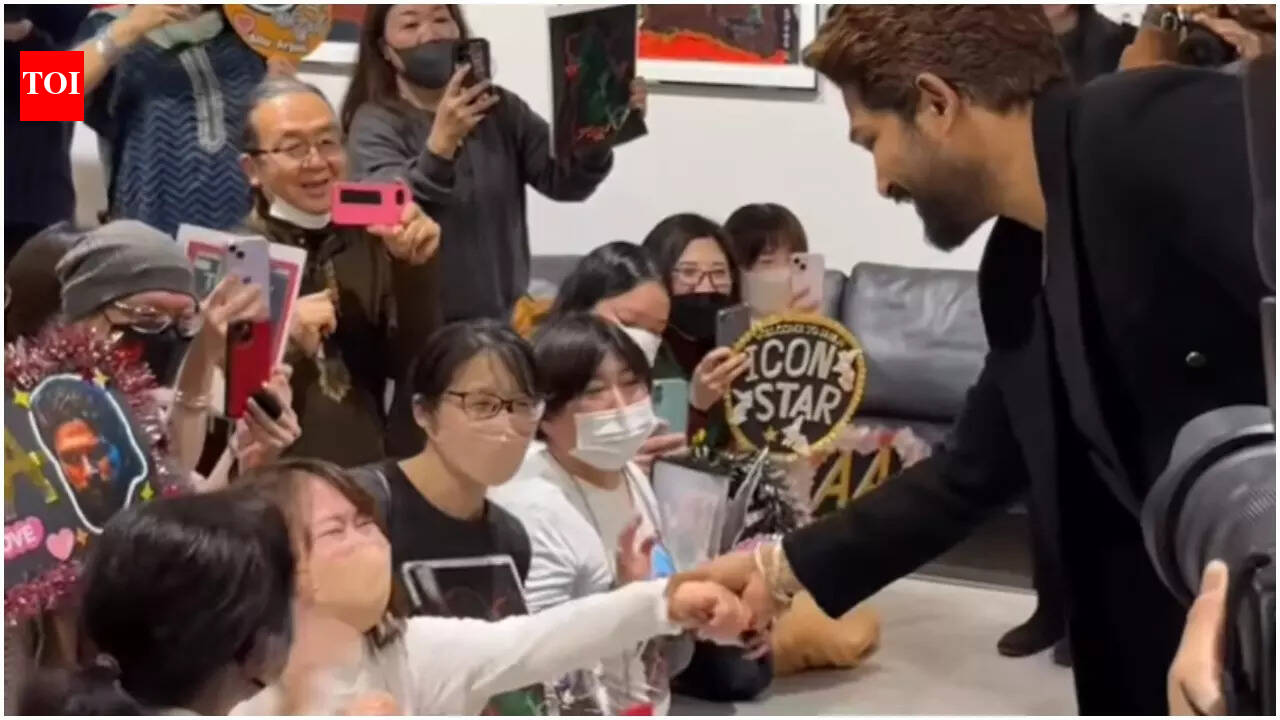 Allu Arjun's Japanese fan bursts into tears as the superstar recognizes her at the 'Pushpa 2' Tokyo event - Watch