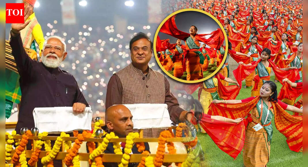 PM Modi Joins 10,000 Bodo Dancers As Bagurumba Record Attempt Blends Culture Identity And Politic