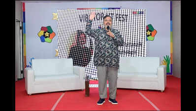 Mumbai: Author Devdutt Pattanaik inaugurates the first edition of VIBGYOR literature fest