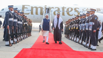 India-UAE ties: PM Modi receives President MBZ at airport; on short 2-hr trip to India