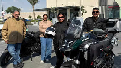 R Madhavan zooms off on a bike ride with wife in Dubai; his salt-and-pepper look goes viral amid 'Dhurandhar's roaring success