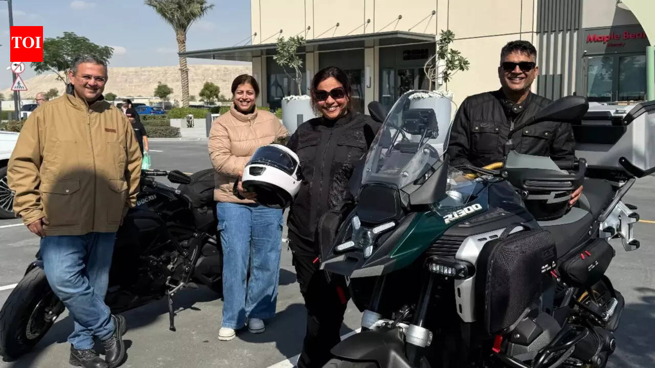 R Madhavan zooms off on a bike ride with wife in Dubai; his salt-and-pepper look goes viral amid 'Dhurandhar's roaring success