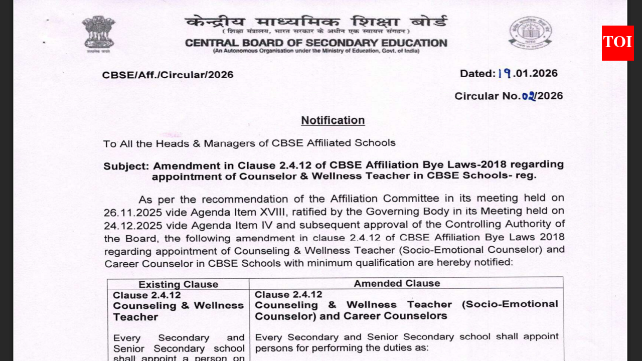 CBSE revises affiliation rules to make student counseling mandatory: Check details here