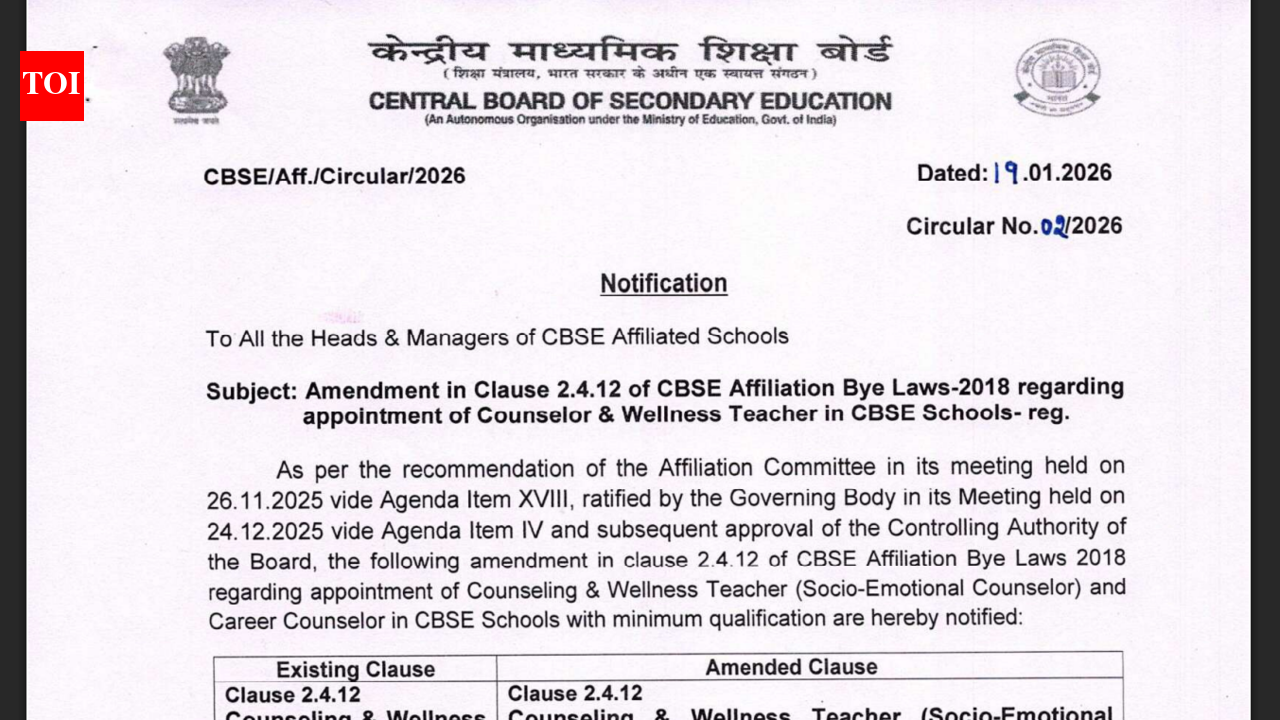 CBSE revises affiliation rules to make student counseling mandatory: Check details here