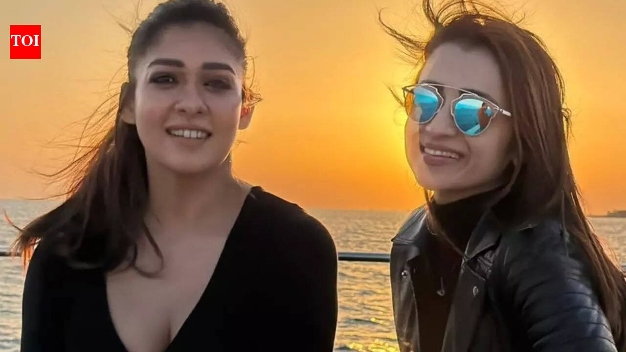 Nayanthara and Trisha Krishnan twin in black, end years of speculation with VIRAL sunset yacht photos