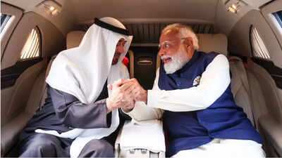 Watch: PM Modi’s warm welcome for UAE President Sheikh Mohamed during India visit