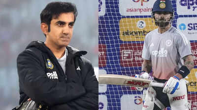 Crowd chants 'Gautam Gambhir haye haye'; Virat Kohli reacts - WATCH