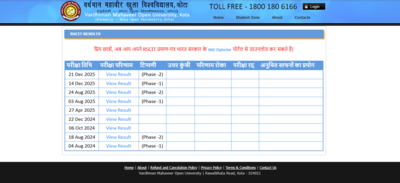 Rajasthan State Certificate in Information Technology result 2025 out: Direct link to download here