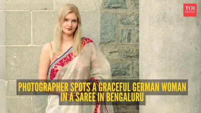 Photographer spots a graceful German woman in a saree on Bengaluru streets and it's a reminder of why the six yards are eternal