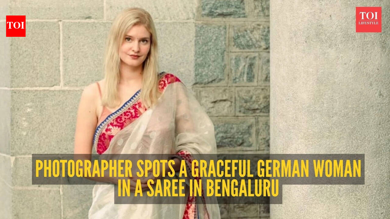 Photographer spots a graceful German woman in a saree on Bengaluru streets and it's a reminder of why the six yards are eternal