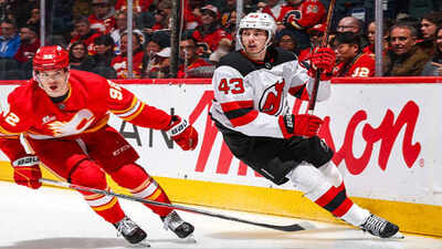 Luke Hughes injury update: Things get rough for New Jersey Devils as star D-man suffers dislocated shoulder in loss to Calgary Flames