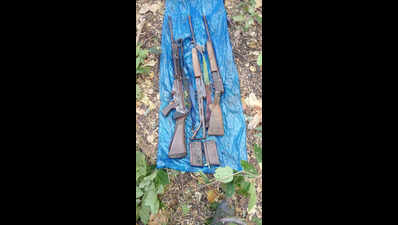 Nine Maoist worth Rs 45 lakh surrender in Gariyaband district of Raipur range, ex-cadre's lead unearths cache of arms