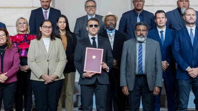 ‘Did his wife sock him again?’: Why Emmanuel Macron wore sunglasses at Davos