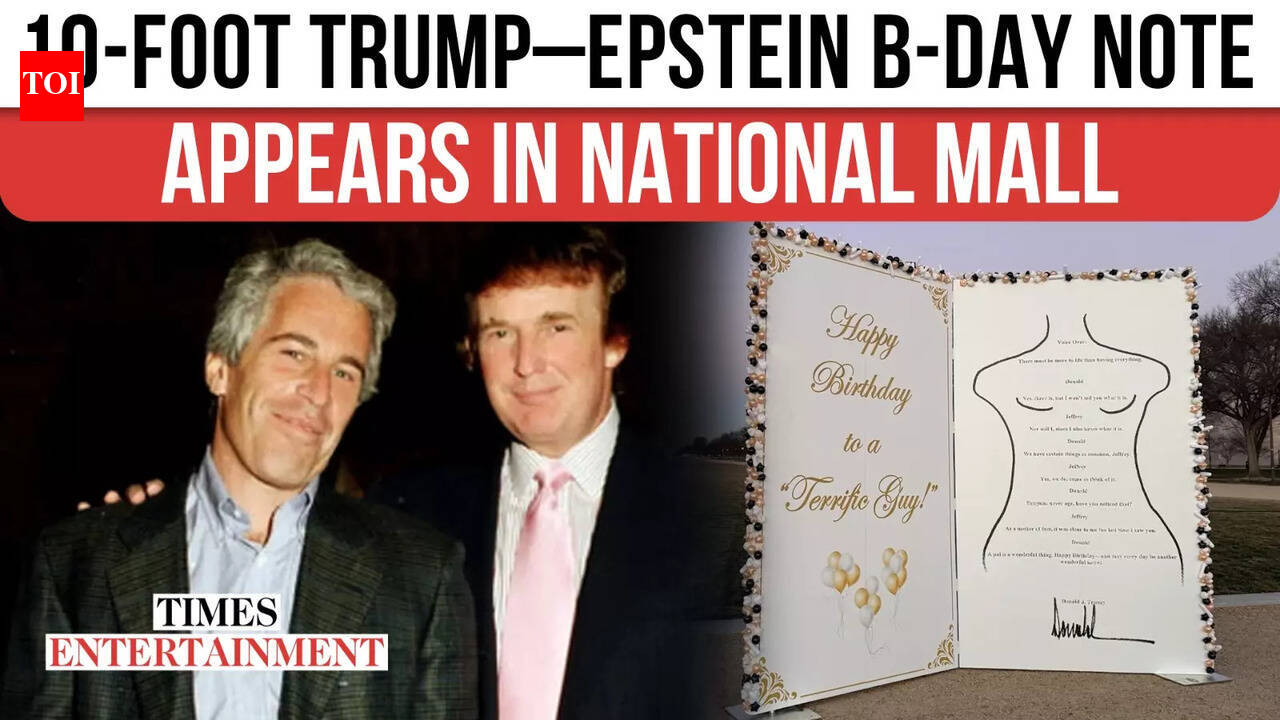 Trump’s Epstein Birthday Note Comes Back to Haunt DC in Giant Replica Form