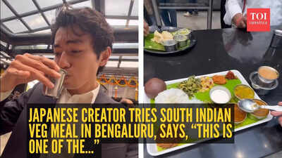 Japanese creator tries South Indian veg meal in Bengaluru, says, “This is one of the…”