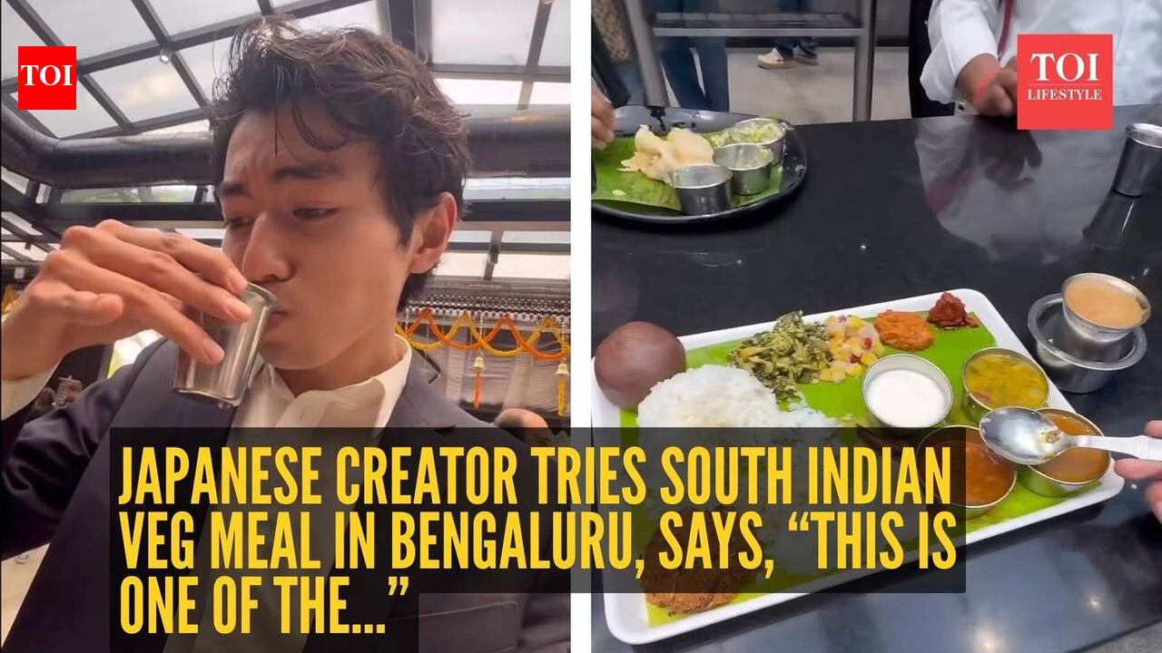 Japanese creator tries South Indian veg meal in Bengaluru, says, “This is one of the…”