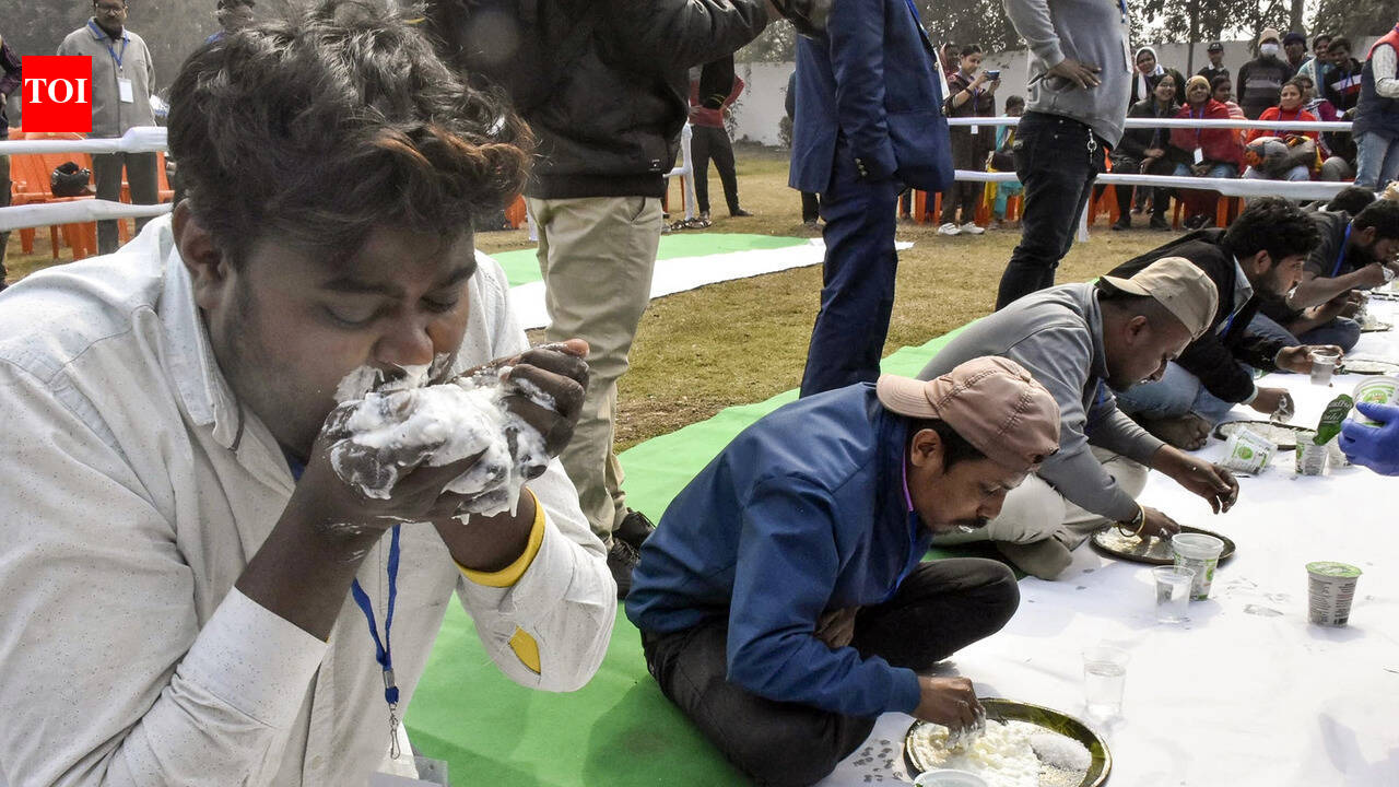 Over 3kg in three minutes: Curd guzzling turns heads in Patna