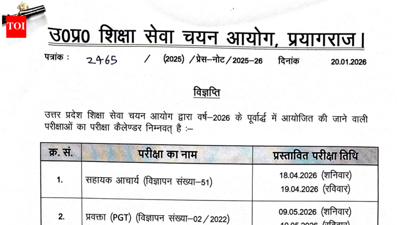 UPESSC exam dates for Assistant Professor, PGT, TGT and UP TET 2026 released at upessc.up.gov.in: Check official calendar here