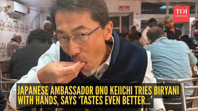 Watch: Japanese Ambassador ONO Keiichi tries biryani with hands, says ‘tastes even better…’