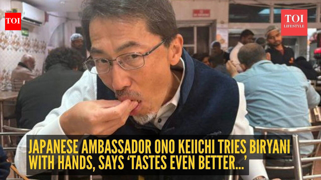 Watch: Japanese Ambassador ONO Keiichi tries biryani with hands, says ‘tastes even better…’