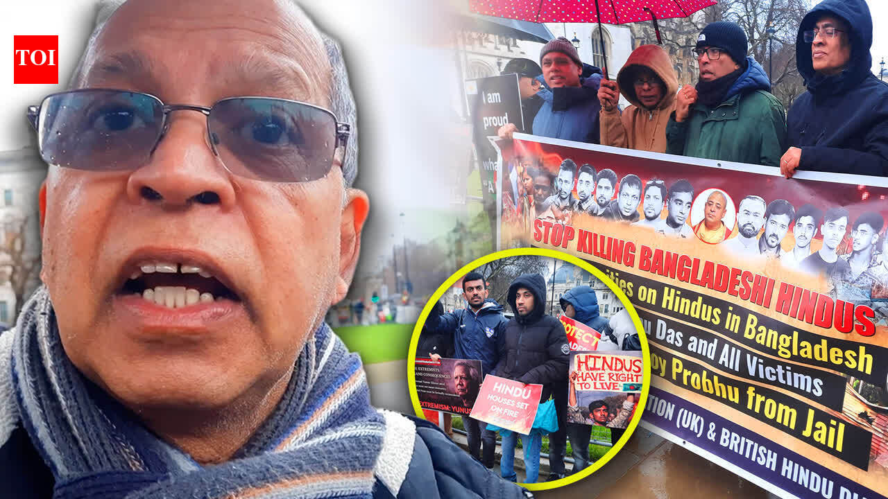 Protest Held Outside UK Parliament Demanding Labour Govt To Press Bangladesh Over Hindu Persecution