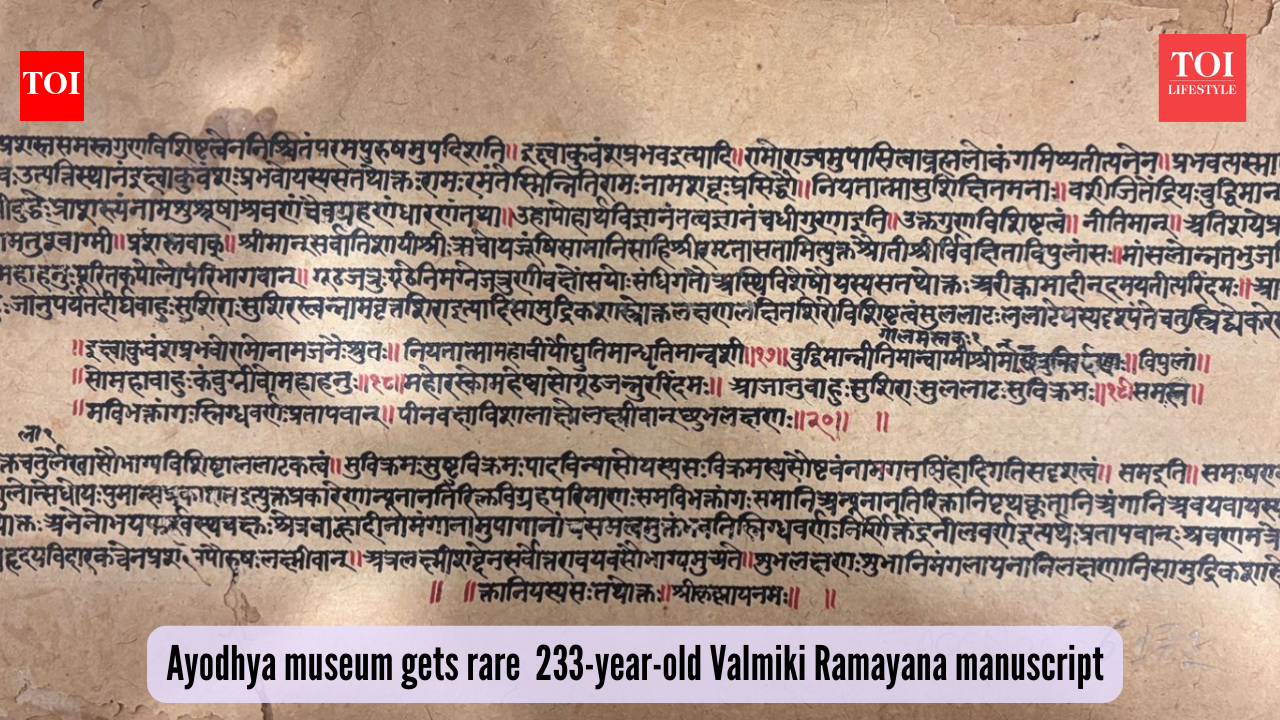 Ayodhya museum gets rare 233-year-old Valmiki Ramayana manuscript: What makes it so special?