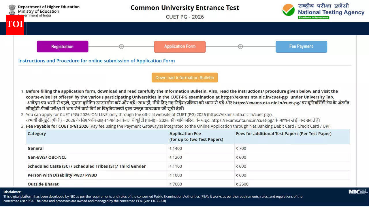 CUET PG 2026 application last date today, apply online now for PG admissions before deadline