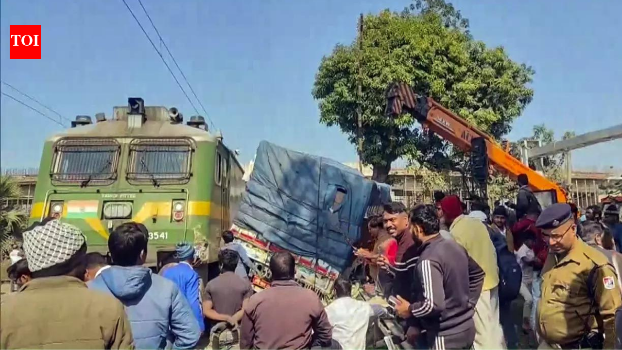 Watch: Express train rams truck at crossing; rail traffic disrupted for 2 hours
