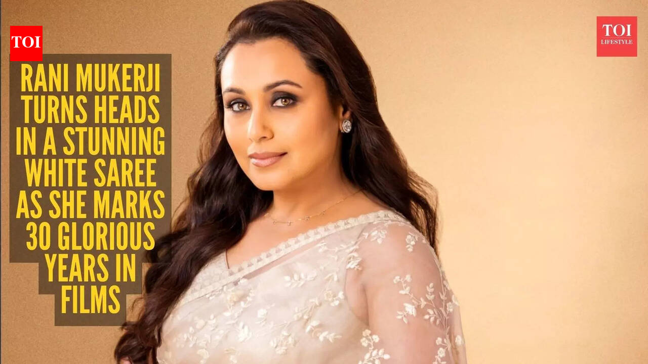 Rani Mukerji celebrates 30 years in Bollywood in a dreamy white saree, and fans can’t stop talking about it