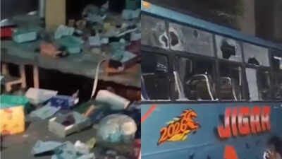 Clash breaks out near Ujjain: 11 buses vandalised, shops damaged