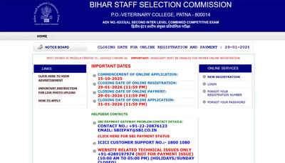 BSSC Inter Level Recruitment 2026 registration date extended for 24,492 Bihar vacancies; apply here