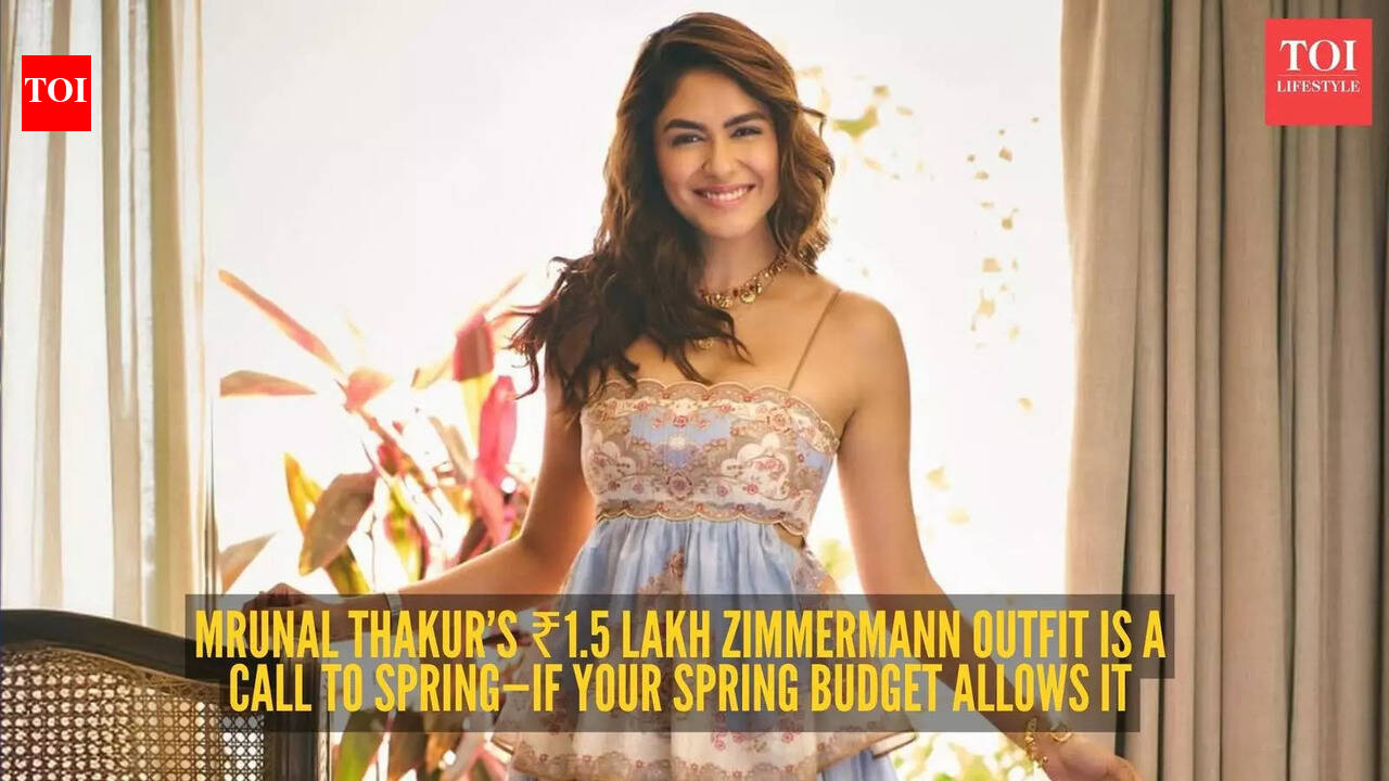 Mrunal Thakur stuns in a Rs 1.25 lakh designer dress that screams luxury and spring vibes