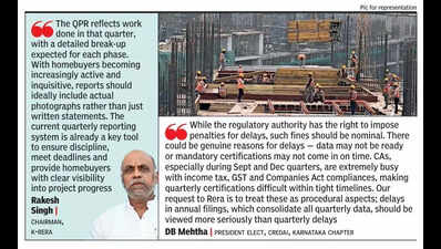 Karnataka Real Estate Regulatory Authority: Builders to pay Rs 25,000 penalty for delayed quarterly reports