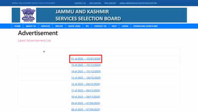 Notification released for 239 HME department vacancies at jkssb.nic.in; check details here
