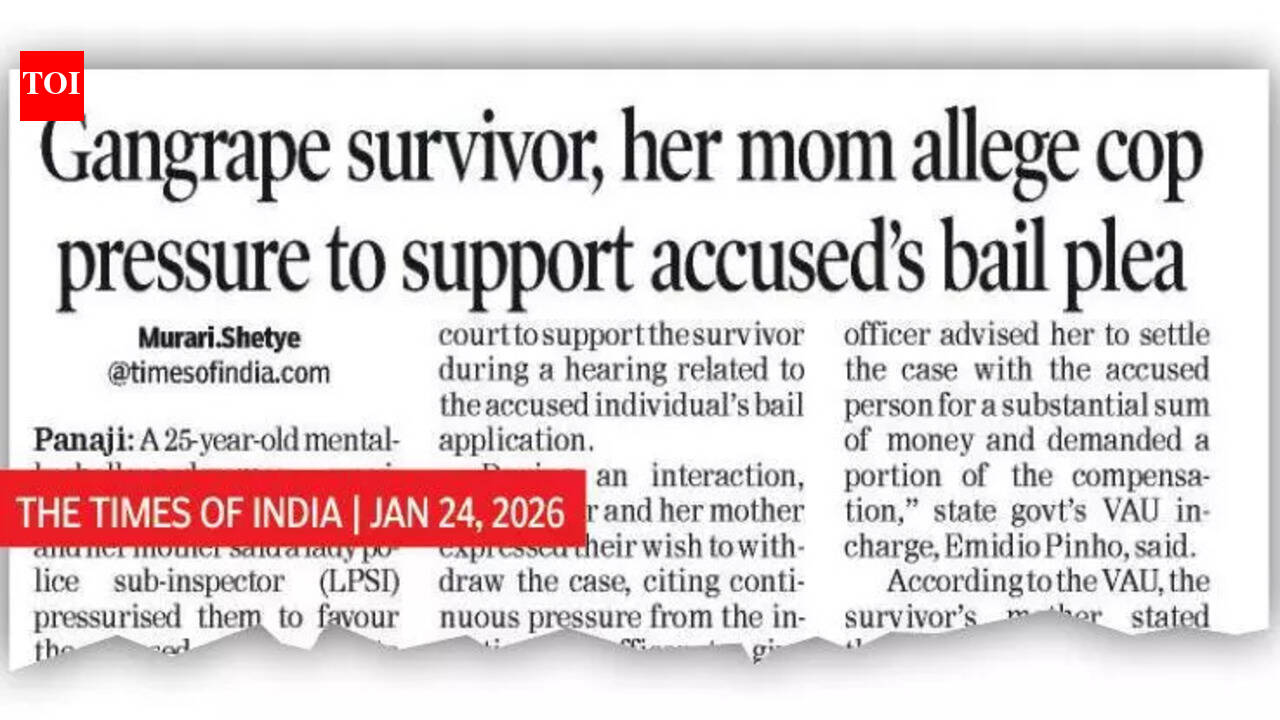 Goa police probe officer who pushed gangrape survivor to support bail ...