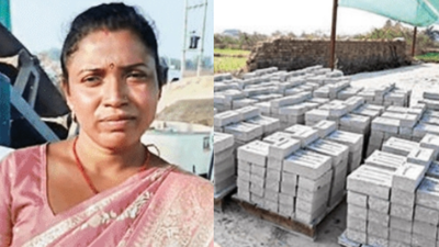   Chhattisgarh tribal woman turns discarded paper into brick unit