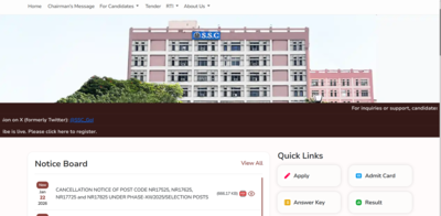 SSC MTS and Havaldar 2026 self slot selection window closes today at ssc.gov.in: Check direct link here