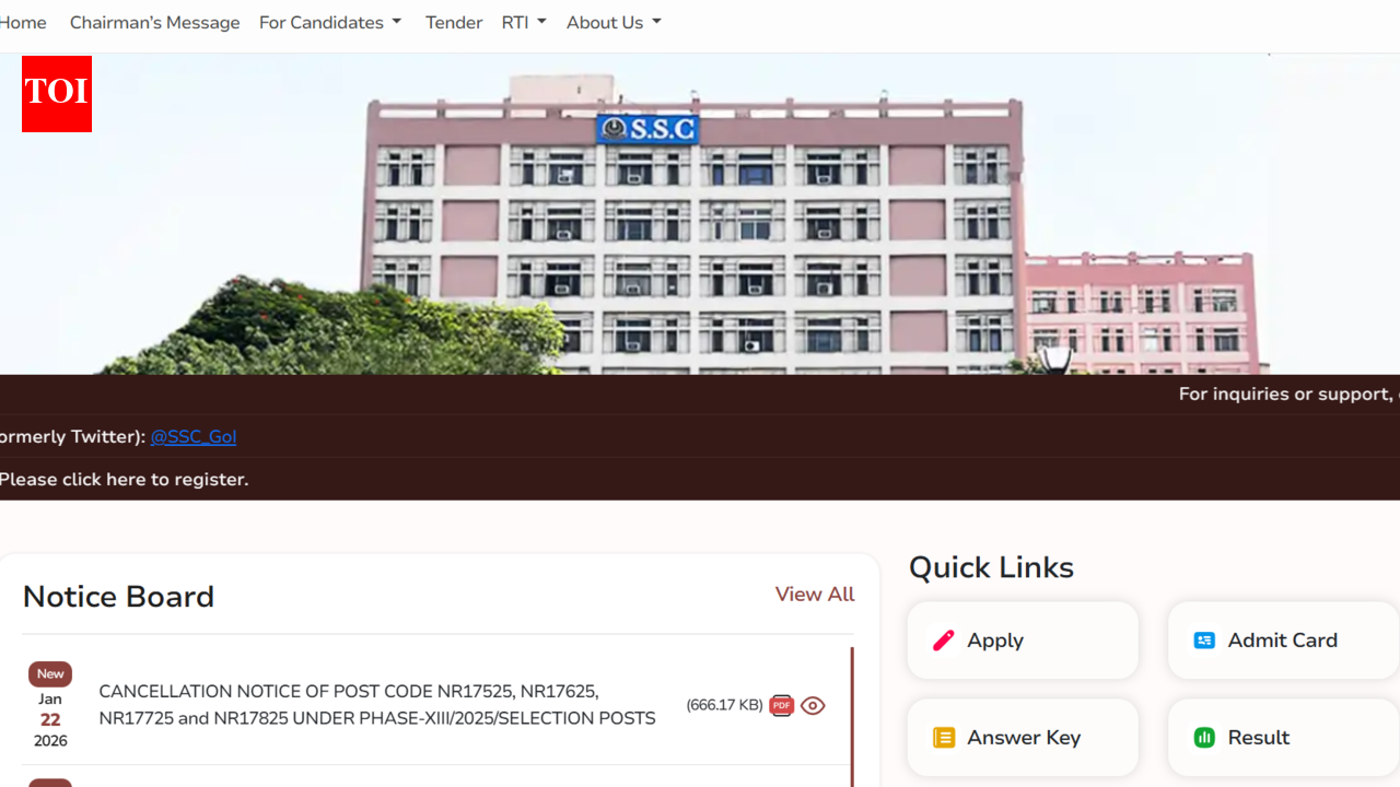 SSC MTS and Havaldar 2026 self slot selection window closes today at ssc.gov.in: Check direct link here