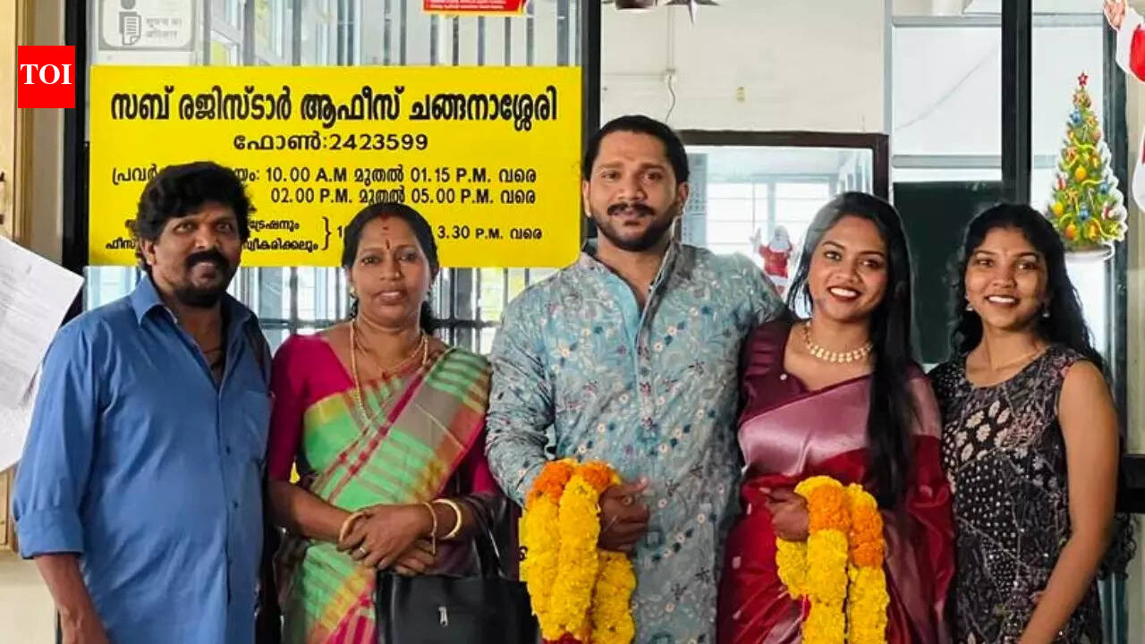 Actor Kannan Sagar’s son Praveen Kannan gets married; Registered at Changanassery sub registrar office