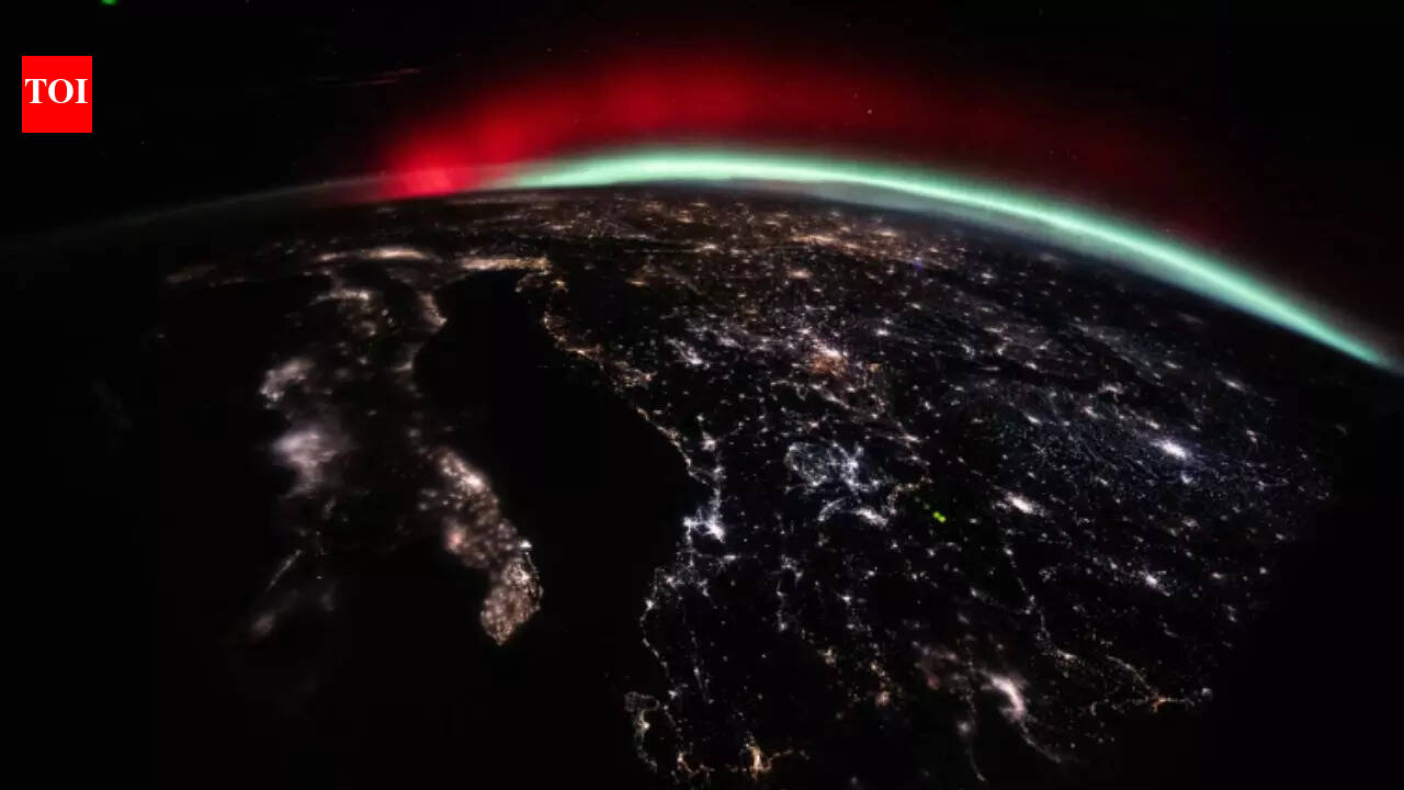 NASA captures a rare red and green aurora over Europe from the International Space Station; here’s what caused it