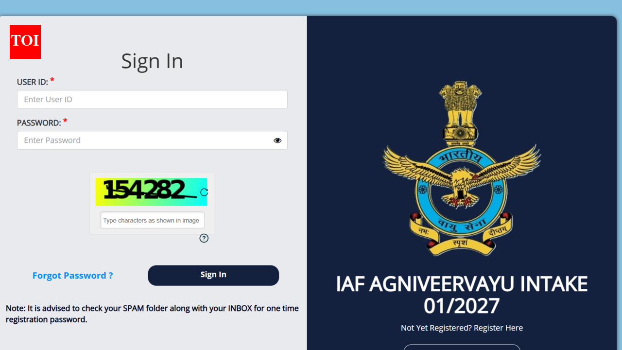 IAF Agniveervayu intake 01/2027 registration underway: Check direct link to apply, exam pattern here