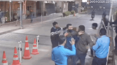 Caught on cam: Stopped at gate, gig worker returns with group, attacks security guards in Hyderabad