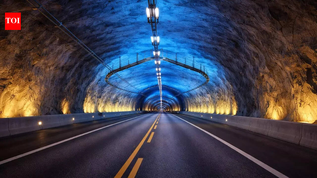 World’s longest road tunnel takes drivers on a 20-minute journey without daylight beneath Norway’s mountains