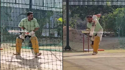 MS Dhoni starts preparations ahead of IPL; CSK share practice video - Watch