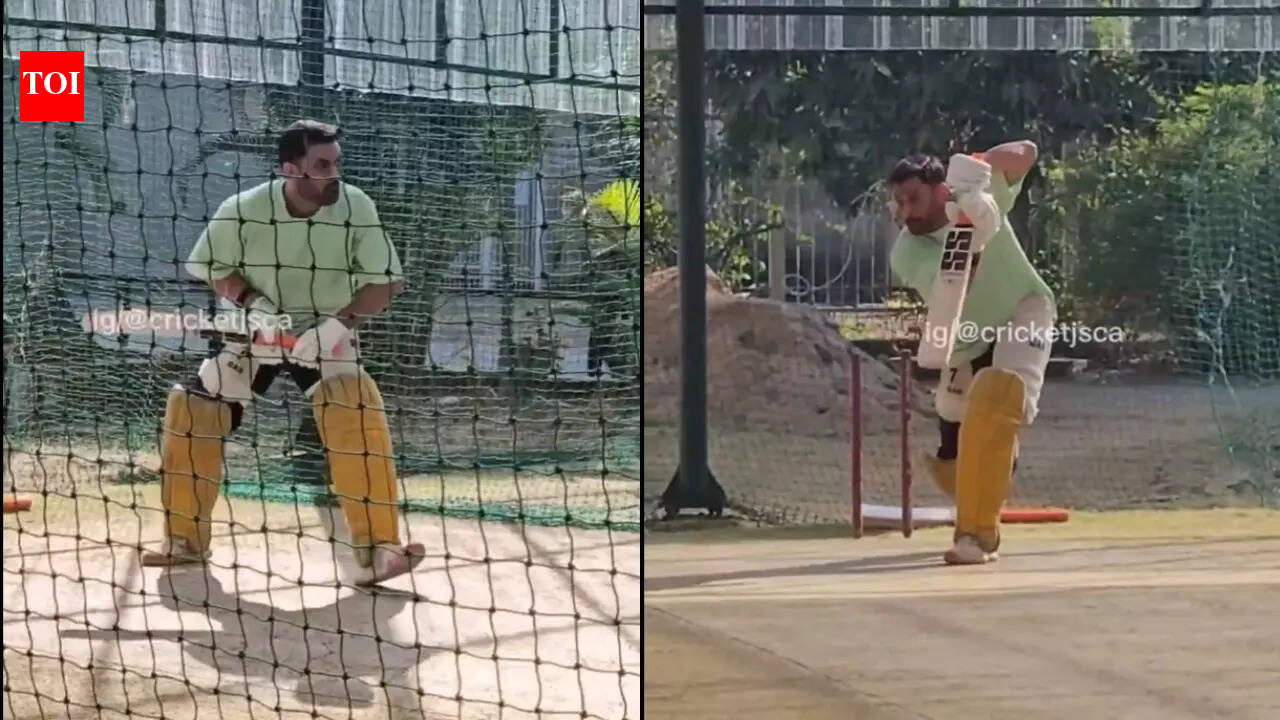 MS Dhoni starts preparations ahead of IPL; CSK share practice video - Watch