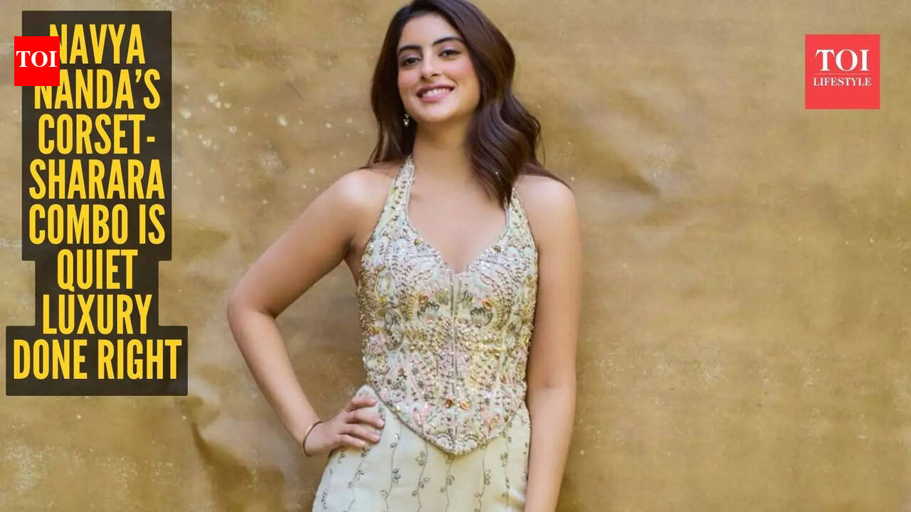Navya Naveli Nanda turns heads in ivory corset and sharara