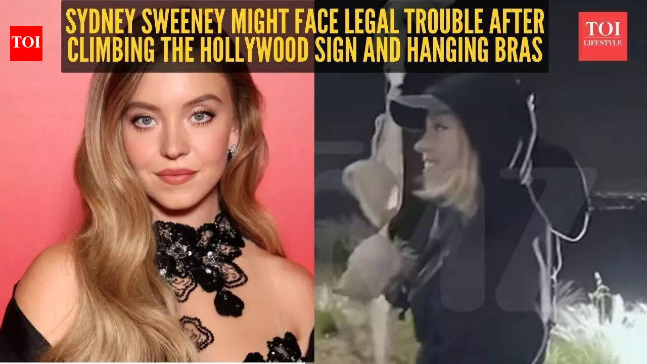 Sydney Sweeney might face legal trouble after climbing the Hollywood sign and hanging bras